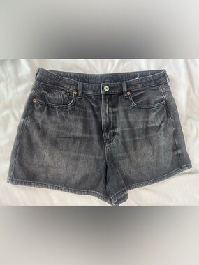 American Eagle Outfitters Black Washed Denim Jean Shorts